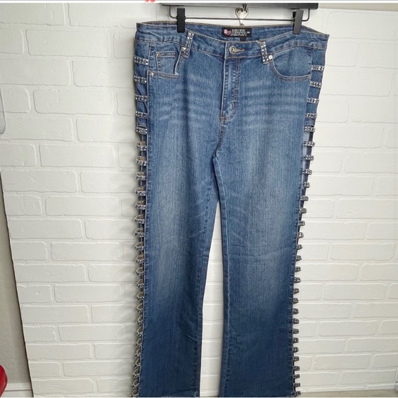 biker design Denim - Bratz-Like Y2K Jeans